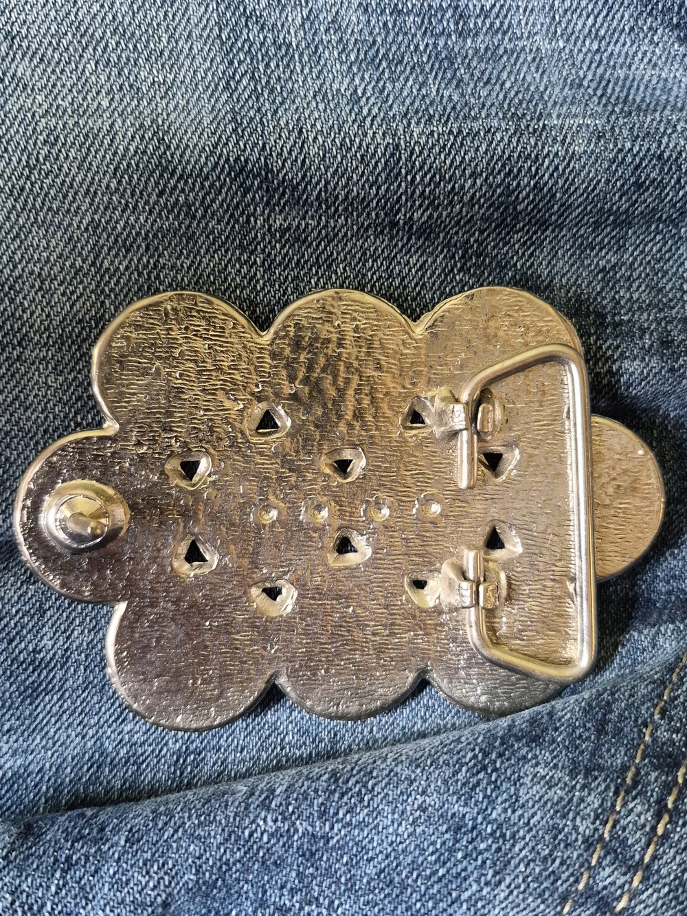 Vintage Penny Coin Belt Buckle - Brown/Gold Men's Accessory